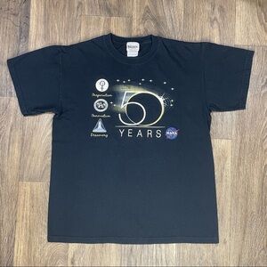 NWT NASA Kennedy Space Center 50th Year Anniversary T-Shirt 100% Cotton